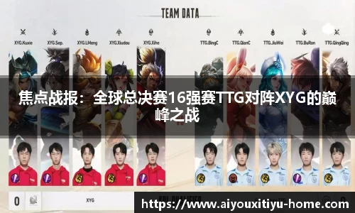 焦点战报：全球总决赛16强赛TTG对阵XYG的巅峰之战